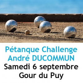 Concours de pétanque - Challenge André DUCOMMUN - 6 septembre 2025