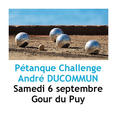Concours de pétanque - Challenge André DUCOMMUN - 6 septembre 2025