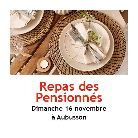 Repas des pensionnés - Aubusson - 16 novembre 2025