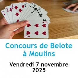 Concours de belote - SLVie Moulins - 7 novembre 2025