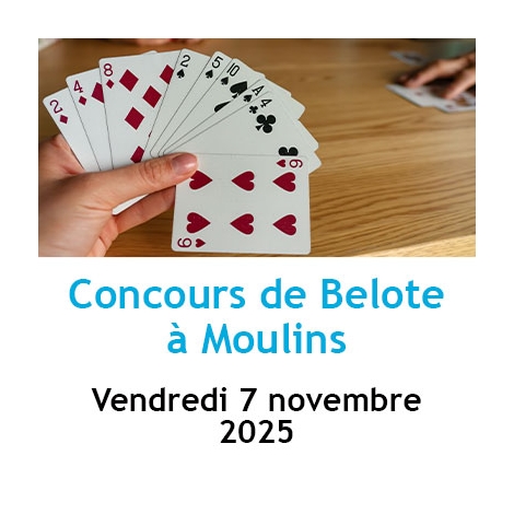 Concours de belote - SLVie Moulins - 7 novembre 2025