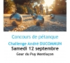 Concours de pétanque - Challenge André DUCOMMUN - 12 septembre 2026