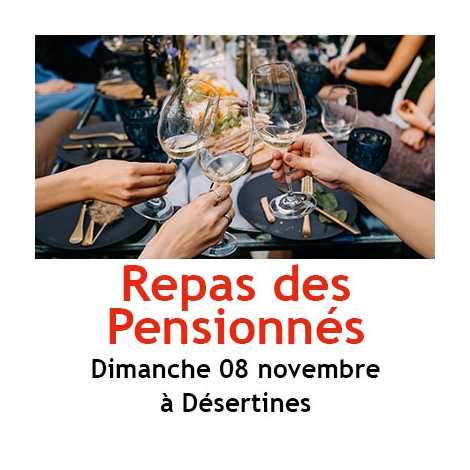 Repas des pensionnés - Montluçon - 8 novembre 2026