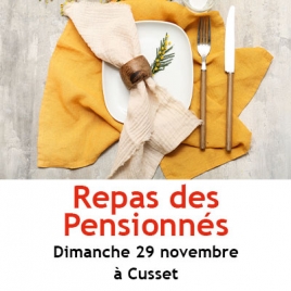 Repas des pensionnés - Moulins - 29 novembre 2026
