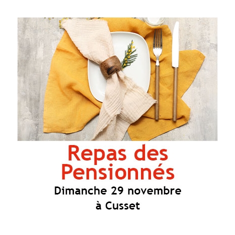 Repas des pensionnés - Moulins - 29 novembre 2026