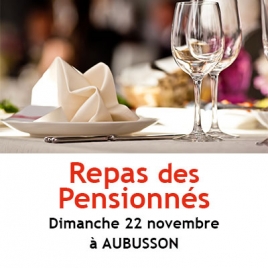 Repas des pensionnés - Aubusson - 22 novembre 2026