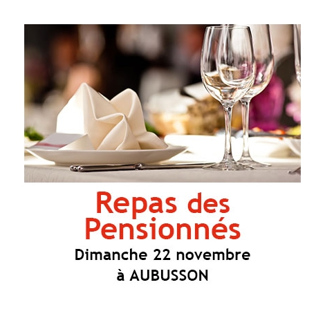 Repas des pensionnés - Aubusson - 22 novembre 2026